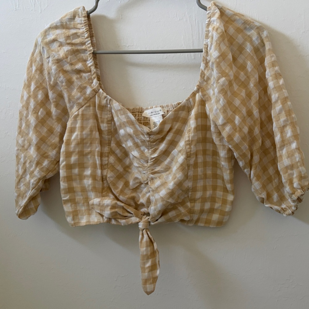 Gingham Checkered Women's Top